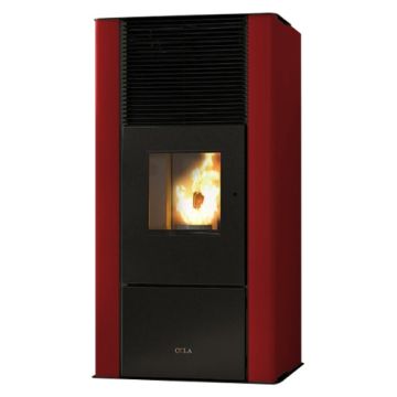Termostufa a pellet COLA ENERGYCA Colore Bordeaux