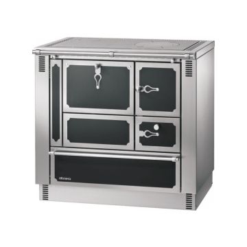 Lohberger MH 850 TIROL Cucina a legna aria calda convezione naturale 7,5 kw con forno - inox/nero
