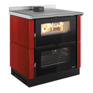 Cucina e legna La Nordica VERONA XXL MAIOLICA VST Bordeaux