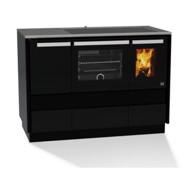 Cucina a legna LOHBERGER Modern con scaldavivande