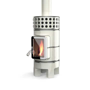 LA CASTELLAMONTE ROUNDSTACK SLIM  STUFA A LEGNA