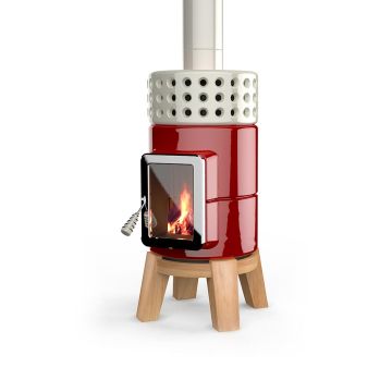 LA CASTELLAMONTE ROUNDSTACK WOOD STUFA A LEGNA