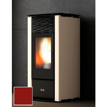 Termostufa a pellet COLA TERMO FOCUS PLUS Colore Bordeaux